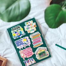 Load image into Gallery viewer, You Can Find Me in Da Book Club Reading Glitter Sticker.