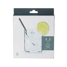 Load image into Gallery viewer, Warren™ Reusable Gunmetal-Plated Lowball Straws - Set of 6.