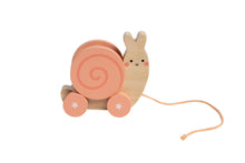 Load image into Gallery viewer, Snail Wooden Pull Toy, Developmental Toys, Nursery Decor.