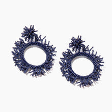 Load image into Gallery viewer, Custom Navy Coral Burst Earring.