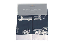 Load image into Gallery viewer, Dump Trucks & Diggers Newcastle Blankie.