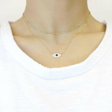 Load image into Gallery viewer, CZ Diamond Evil Eye Necklace.
