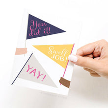 Load image into Gallery viewer, You Did It! Pennant Flags Greeting Card.