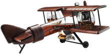 Load image into Gallery viewer, Whiskey Decanter Airplane Set and 2 Airplane Glasses Antique.