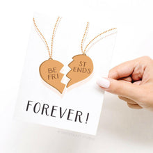 Load image into Gallery viewer, Best Friends Forever Necklace Greeting Card.
