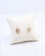 Load image into Gallery viewer, Fallon Rectangular CZ Earring WR Gold