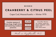 Load image into Gallery viewer, Cranberry and Citrus Peel Candle - Cape Cod, Massachusetts — Winter 1978