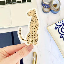 Load image into Gallery viewer, Cheetah Sticker 3.5x2in.