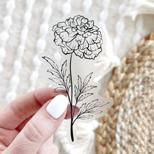 Load image into Gallery viewer, October Birth Month Flower: Marigold Sticker, 2x3.5in..