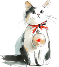 Load image into Gallery viewer, Cat Watercolor Ornaments