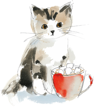 Load image into Gallery viewer, Cat Watercolor Ornaments