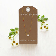Load image into Gallery viewer, Daisy Enamel Chain Necklace.