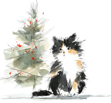Load image into Gallery viewer, Cat Watercolor Ornaments