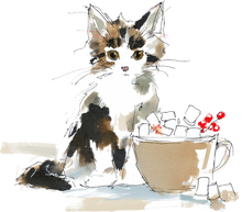Load image into Gallery viewer, Cat Watercolor Ornaments