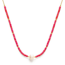 Load image into Gallery viewer, Pearl Miyuki Bead Necklace.