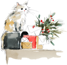 Load image into Gallery viewer, Cat Watercolor Ornaments