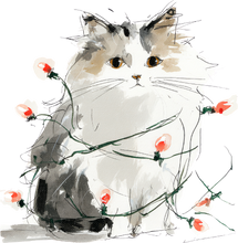 Load image into Gallery viewer, Cat Watercolor Ornaments