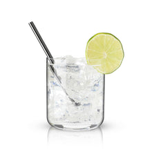Load image into Gallery viewer, Warren™ Reusable Gunmetal-Plated Lowball Straws - Set of 6.