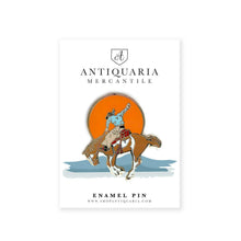 Load image into Gallery viewer, Sunset Cowboy Enamel Pin.