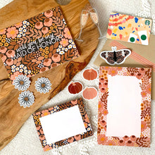 Load image into Gallery viewer, Clear Mosaic Pink and Brown Butterfly Sticker, 2.5x1.5in.