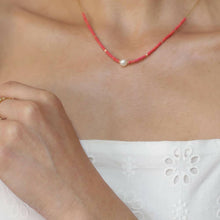 Load image into Gallery viewer, Pearl Miyuki Bead Necklace.