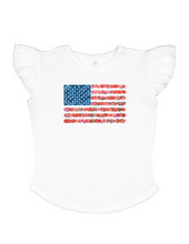 Load image into Gallery viewer, Red, White & Bloom Floral Flag Tee | Fourth of July Shirts