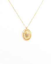 Load image into Gallery viewer, Seven Oaks Starburst Charm Necklace Gold