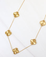 Load image into Gallery viewer, Acoma Textured Clover Necklace WR Gold
