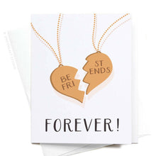Load image into Gallery viewer, Best Friends Forever Necklace Greeting Card.