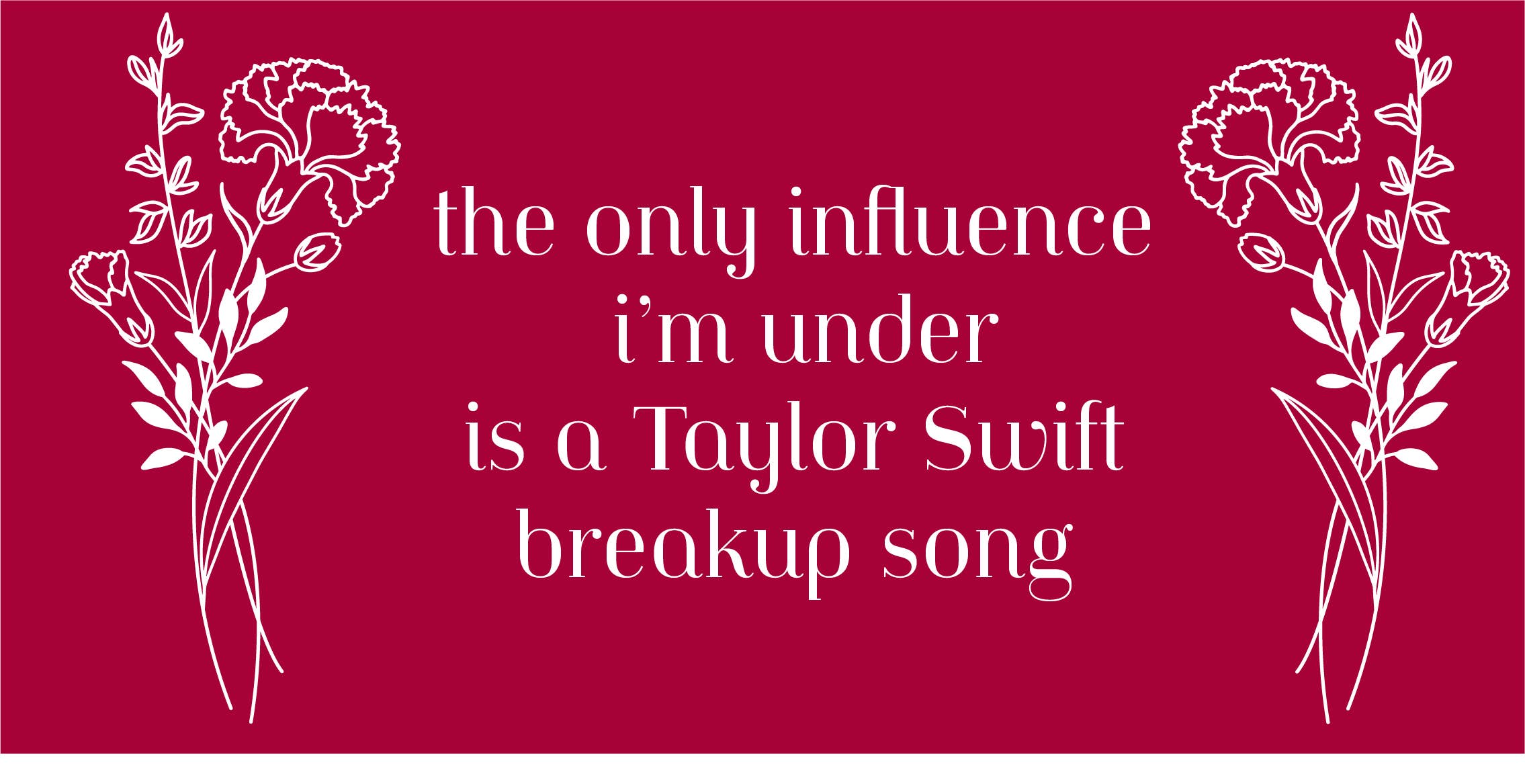 Under the Influence of a Taylor Swift Breakup Song Car Magnet