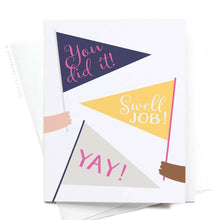 Load image into Gallery viewer, You Did It! Pennant Flags Greeting Card.