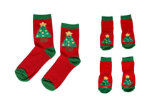 Load image into Gallery viewer, Human and Dog Matching Christmas Sock Set, Christmas Tree.