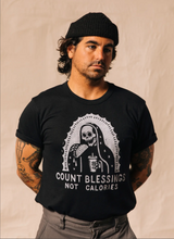 Load image into Gallery viewer, Count Blessings Not Calories Mens Tee.
