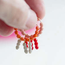 Load image into Gallery viewer, Colorful Little Gold Filled Hoops.
