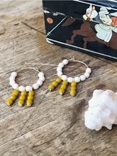 Load image into Gallery viewer, Colorful Little Gold Filled Hoops.