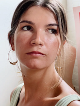 Load image into Gallery viewer, Pearl Earrings large pearl hoops.