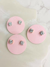 Load image into Gallery viewer, Classic Diamond Cubic Zirconia Studs.