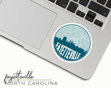Load image into Gallery viewer, Fayetteville North Carolina sticker | Multiple Colors: Teal.