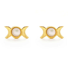 Load image into Gallery viewer, Moon Phases Stud Earrings.