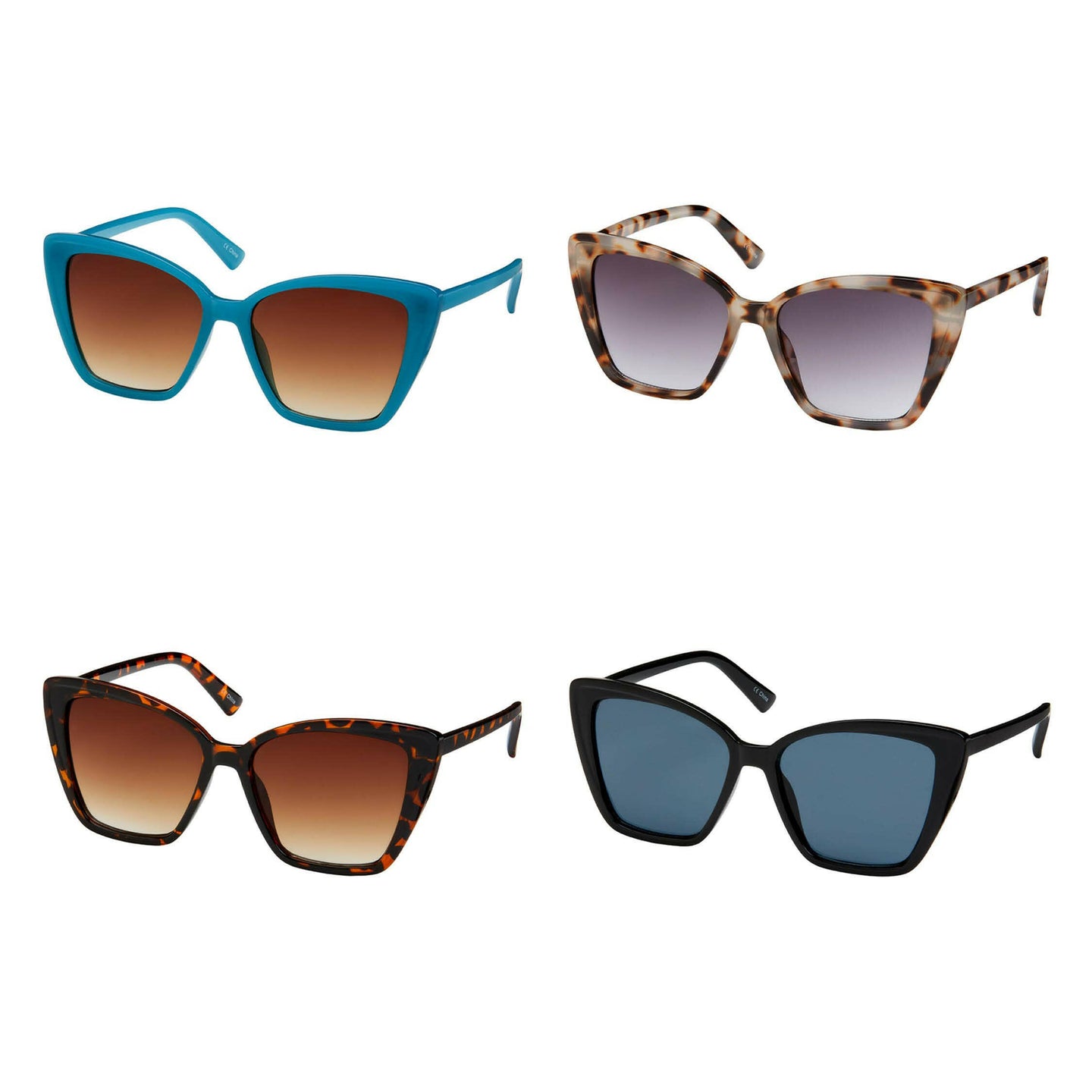 Rose Inlay Cat Eye Women's Sunglasses.