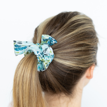 Load image into Gallery viewer, Waterfall Floral Satin Scrunchie.
