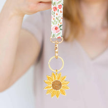 Load image into Gallery viewer, Spring Garden Wristlet Keychain.
