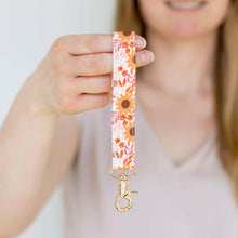 Load image into Gallery viewer, Sunflower Field Wristlet Keychain.
