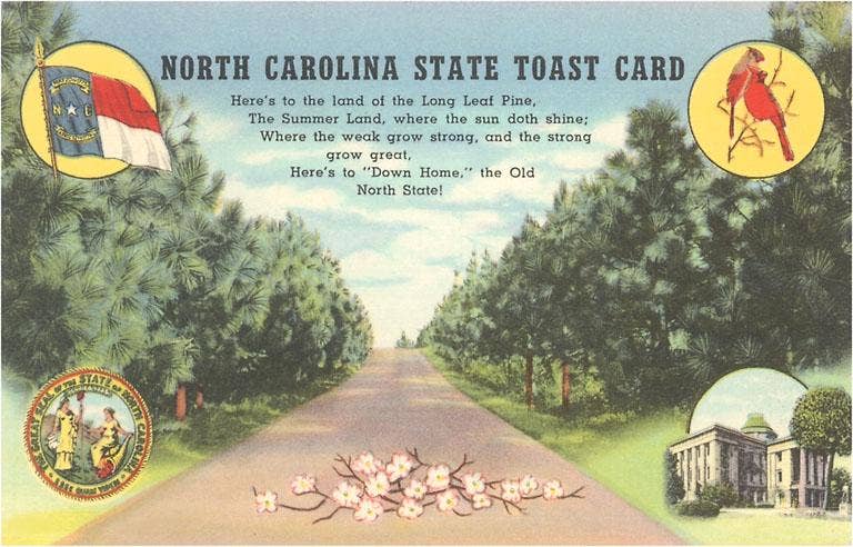 State Toast Card - Vintage Image, Magnet