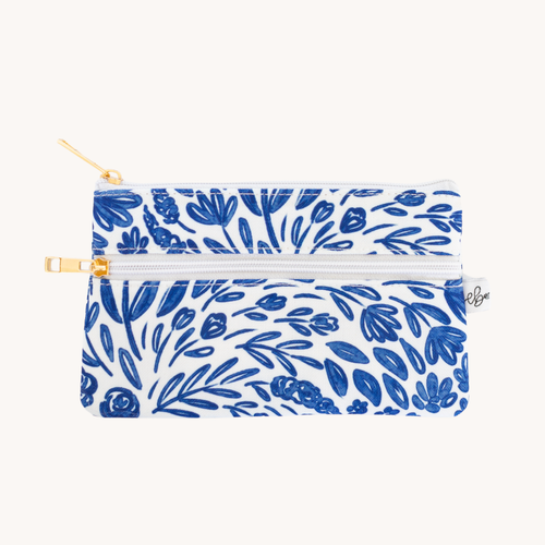 Porcelain Floral Pencil Pouch.