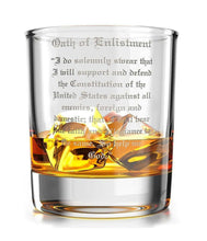 Load image into Gallery viewer, Military Oath of Enlistment - Whiskey Glass.
