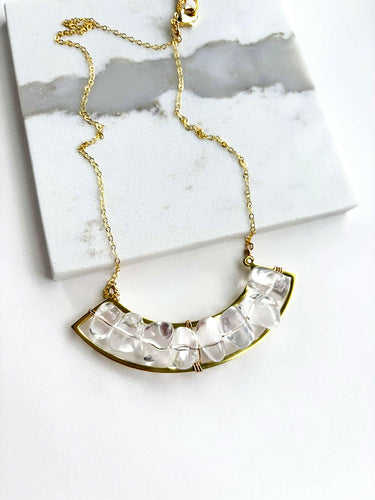 Boho Quartz Statement Necklace | Bohemian Necklace.