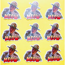 Load image into Gallery viewer, Super Troopers Meow Sticker  | Funny Cat Police
