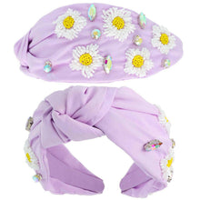 Load image into Gallery viewer, Floral Beaded Jeweled Top Knotted Headband
