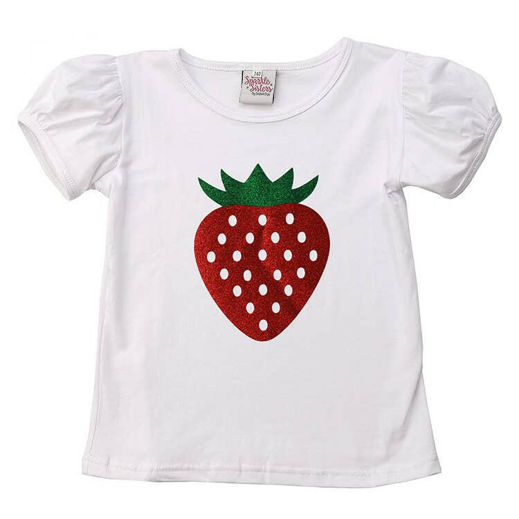 Strawberry Puff sleeve Tee.